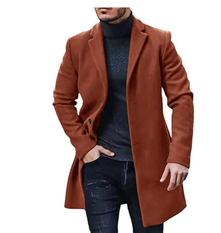 Drune | Schlanker Langer Mantel für Modernen Herren