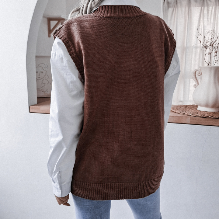Drune | Vielseitiger Pullover Damen ohne Ärmel