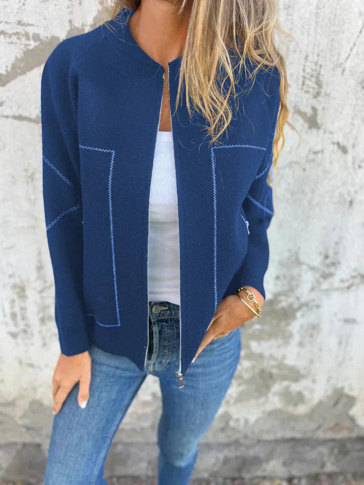 Drune | Trendiger Cardigan mit Reißverschluss Gemütlicher Look Modisch und Vielseitig