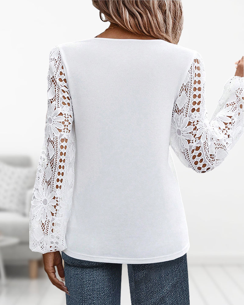 Drune | Bluse mit Spitze