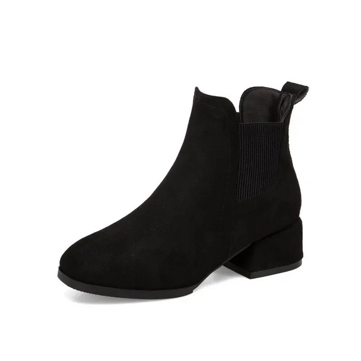 Drune | Elegante Einstieg Ankleboots mit Blockabsatz Damen Ankleboots