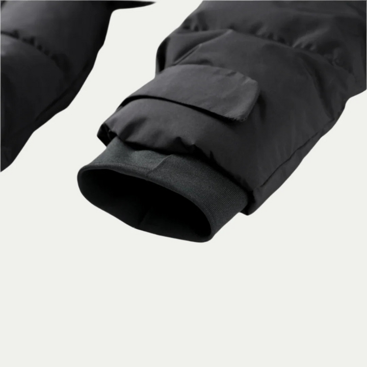 Drune | Winterjacke - Skijacke - Schwarz Gefüttert & Mit Gürtel