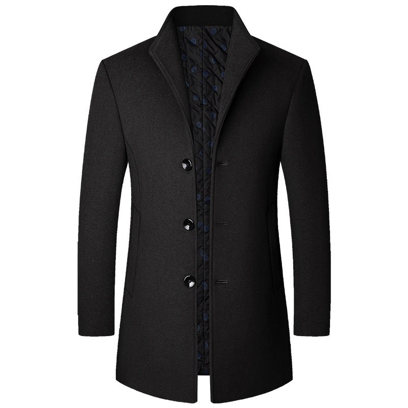 Drune | Eleganter Langer Wollmantel für Herren