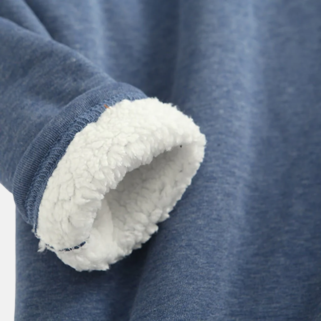 Drune | Sweatshirt - Strick - Lockere Passform - Rundhalsausschnitt - Plüschgefüttert