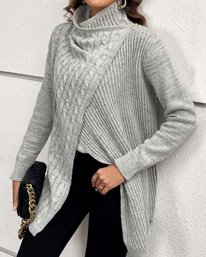 Drune | Lässiger Einfarbiger Pullover mit Schlitz