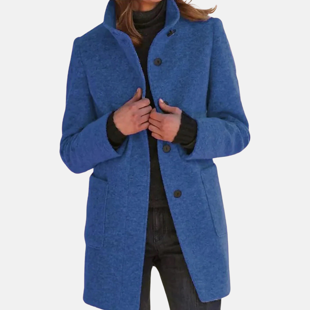 Drune | Vintage Tweed Damenjacke mit Elegantem Rollkragen