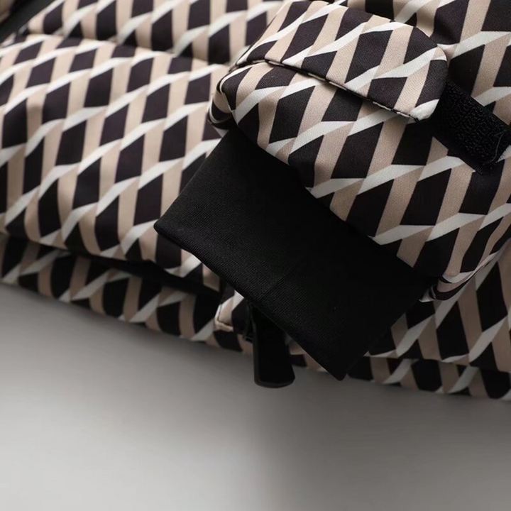 Drune | Damen Kapuzen Gürteltaschen Steppjacke