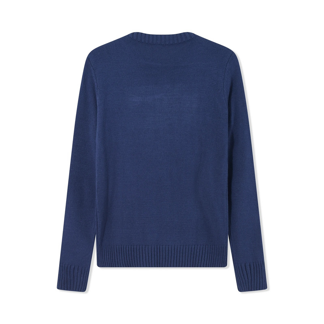 Drune | Damen Pullover mit Flaggen-Motiv - Strick Sweater im Retro-Look für Herbst & Streetstyle
