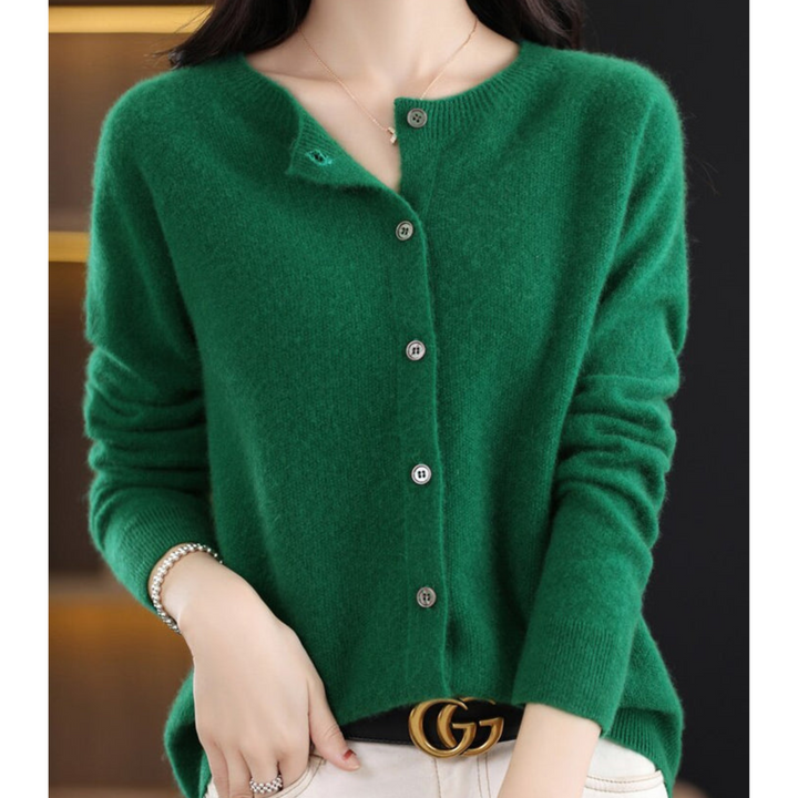 Drune | Strickjacke - Weiche Wolle - Lockere Passform - Knopfverschluss - Gerippte Kanten