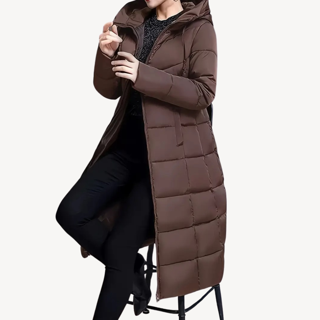 Drune | Damen Lange Daunenjacke