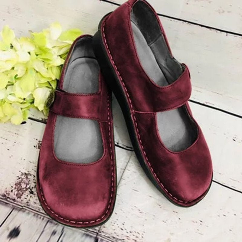 Drune | Damen Weinlese Einstiegs Sandalen Frauen Schuhe Aus Wildleder