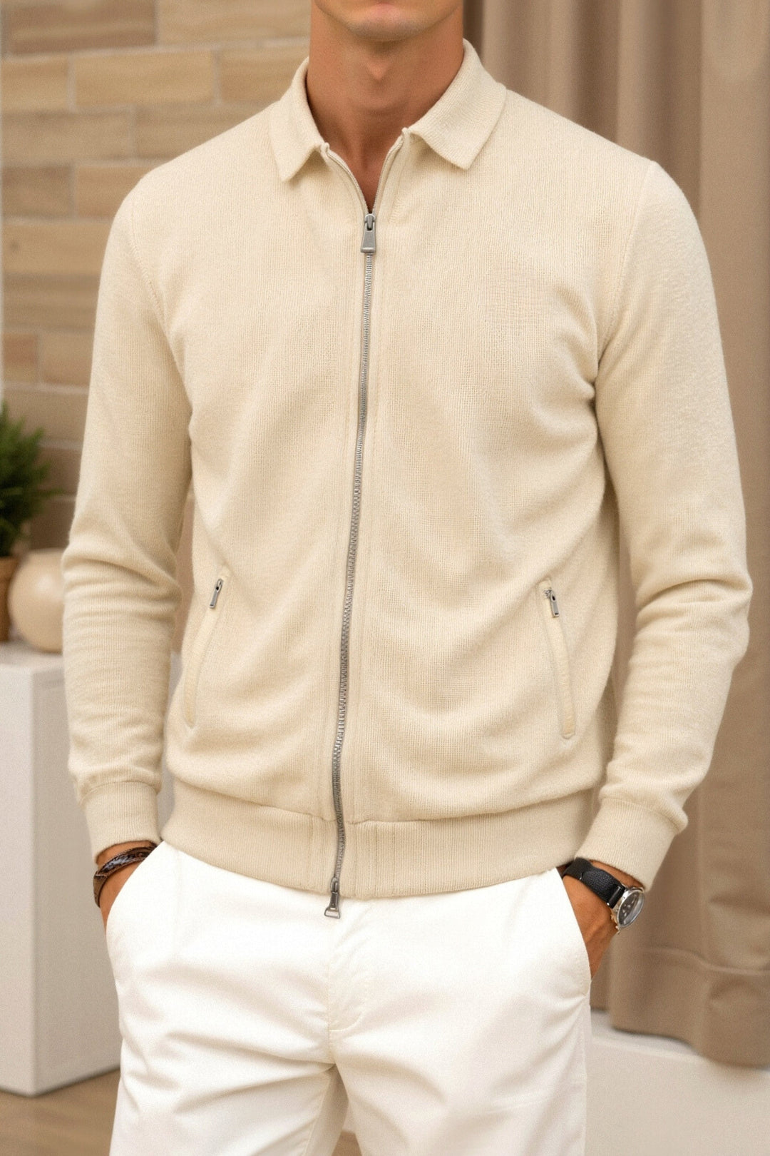 Drune | Stilvolle Herrenjacke in Beige