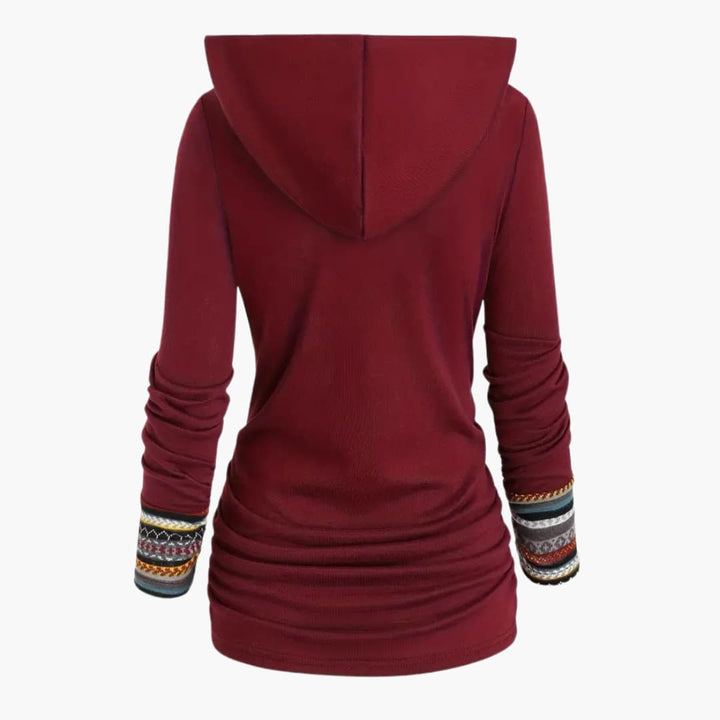 Drune | Stylischer Kapuzenpullover mit ethnischem Druck für Damen