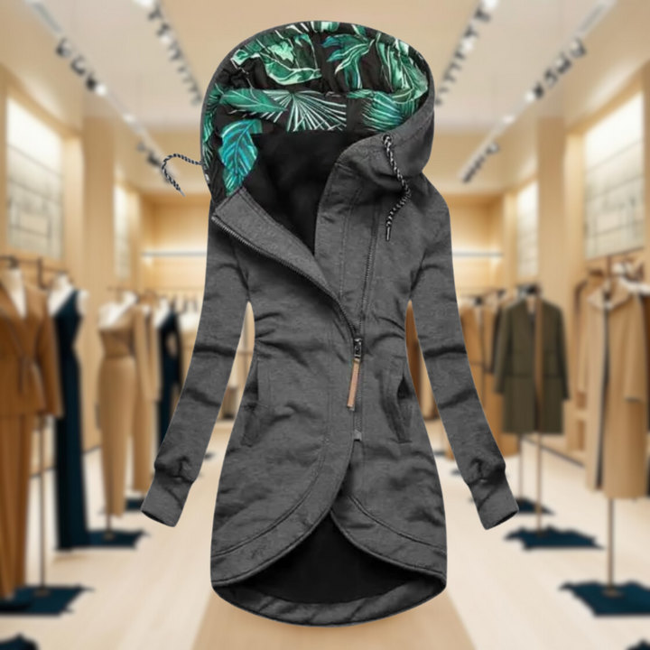 Drune | Leichte Regenjacke mit Kapuze und Asymmetrischem Reißverschluss