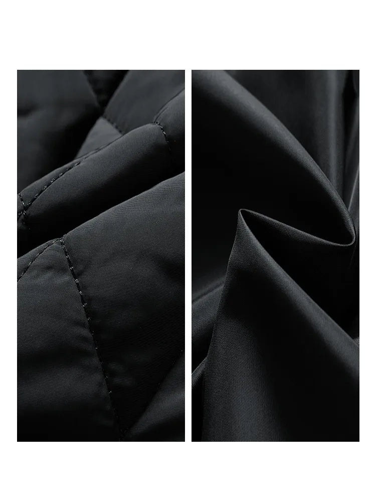Drune | Gep Padded Jacke Diamant Gesteppt Stehkragen Reißverschluss Slim Fit