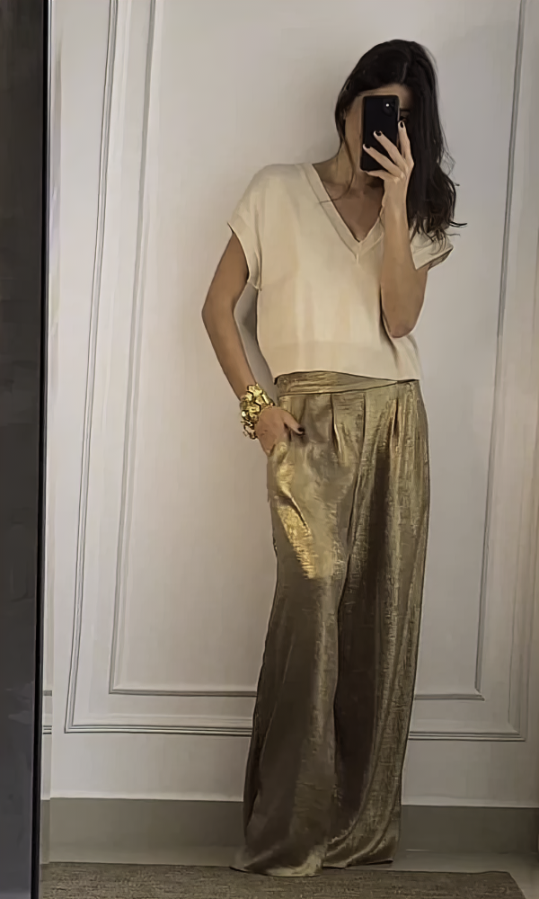 Damen Top- und Hosen-Set mit Bequemem Schnitt & Stylischem Design | Drune
