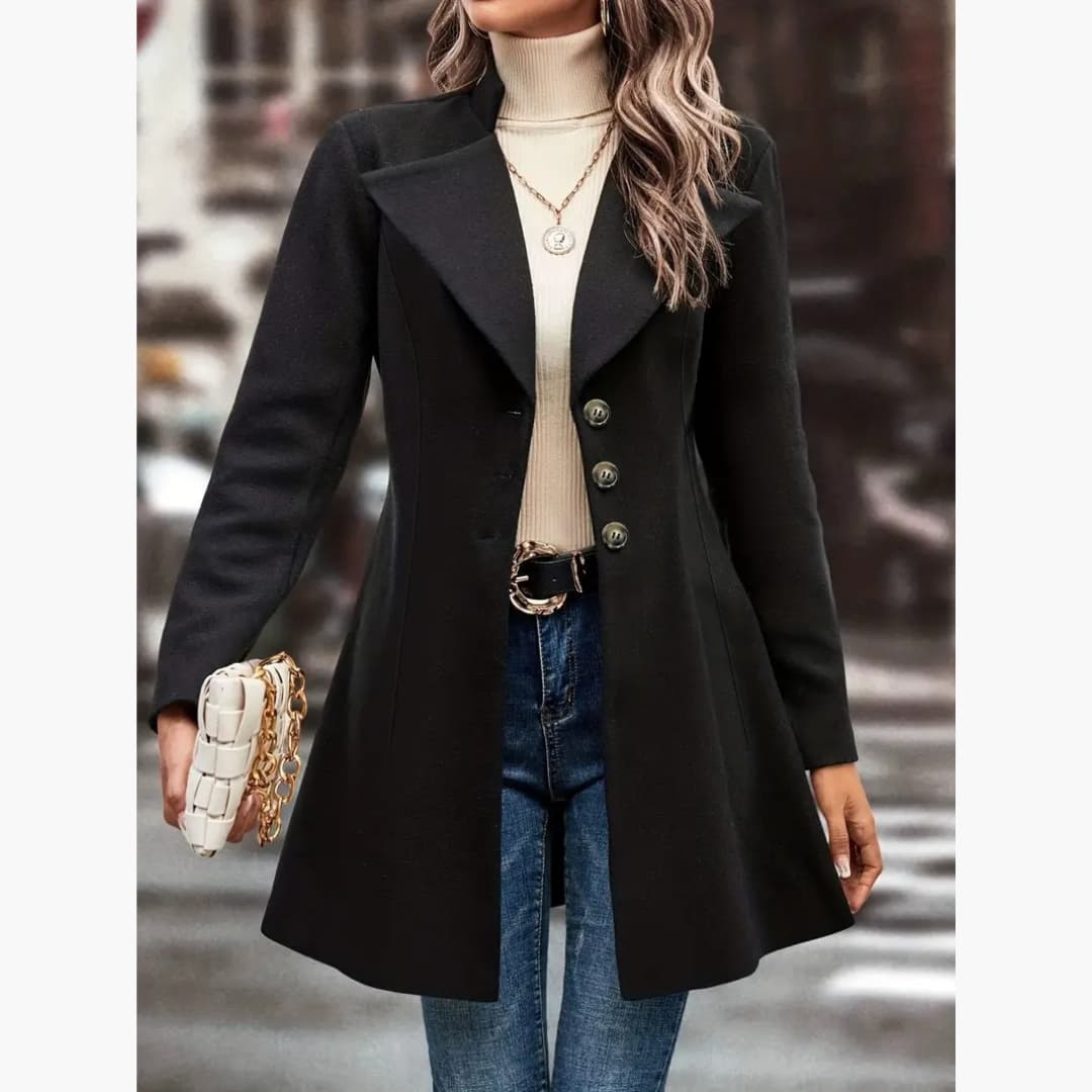 Drune | Eleganter Wintermantel mit Revers für Damen