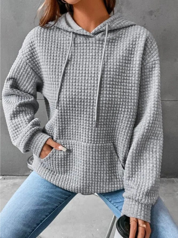 Drune | Damen Pullover Hoodie mit Kordelzugkapuze