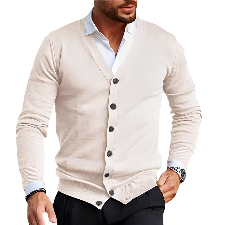 Drune | Lässiger Baumwollcardigan mit Knöpfen für Herren