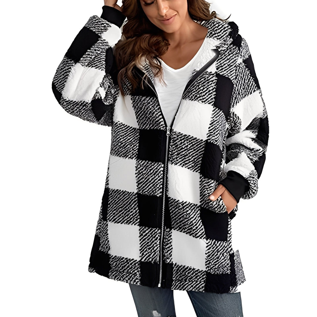 Drune | Stilvoller Damen-Hoodie mit Karomuster