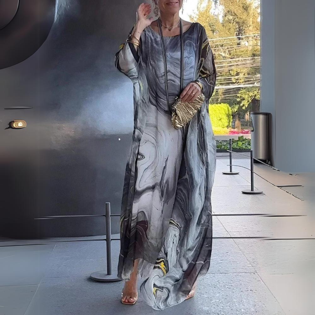 Drune | Elegantes Seiden Chiffon Kleid