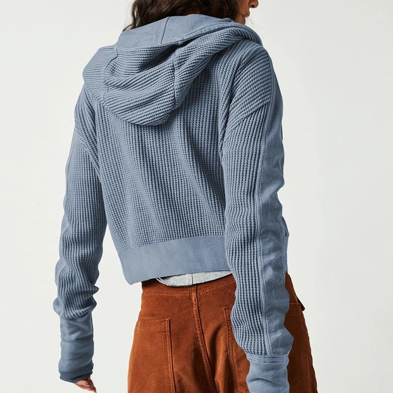 Drune | Lässiger Hoodie mit Strukturiertem Gewebe Weich und Bequem Perfekt Für Den Alltag
