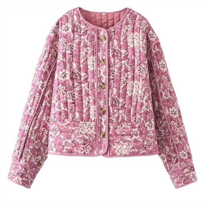 Drune | Blümchen-Steppjacke Gefüttert Damen