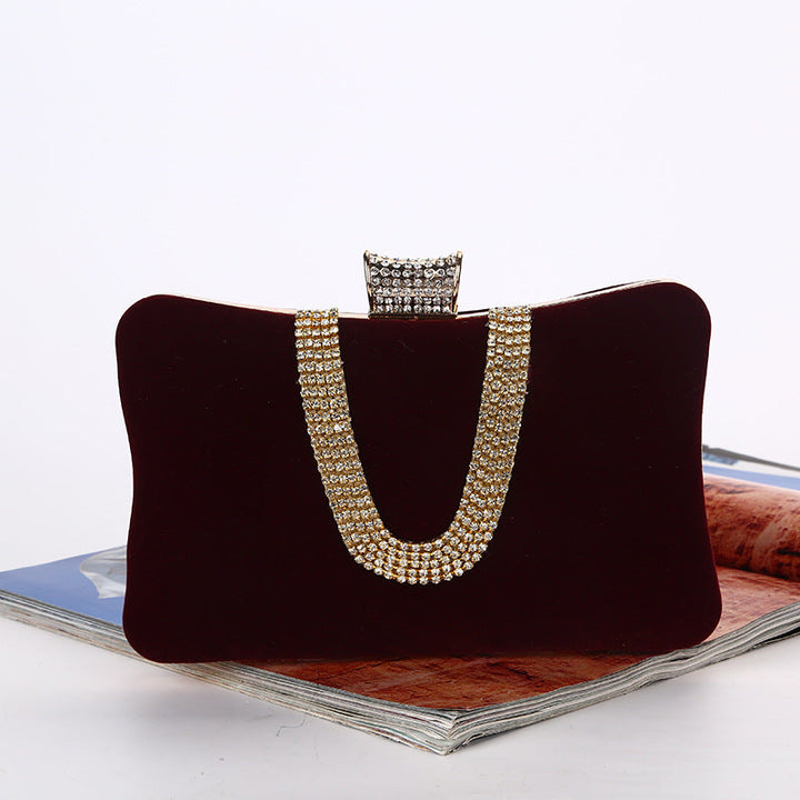 Drune-förmige Diamant-Wildleder-Tasche