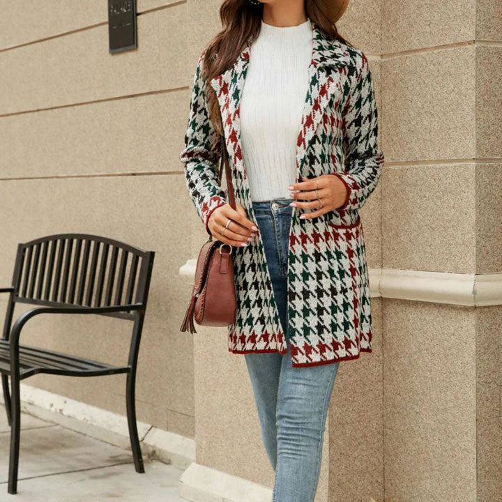 Drune | Jacke mit Karomuster Klassischer Schnitt Struktur und Statement
