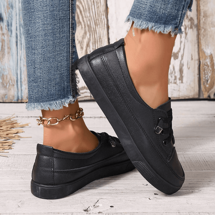 Damen Schnürung Orthopädische Flache Schuhe Drune