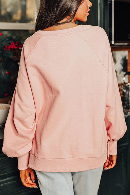 Drune | Weihnachts Lebkuchenmann Pailletten Langarm Sweatshirt