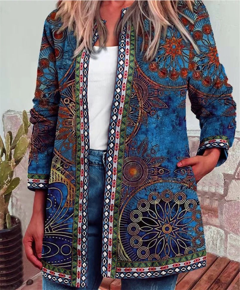 Drune | Boho Jacke mit Farbenfrohem Muster