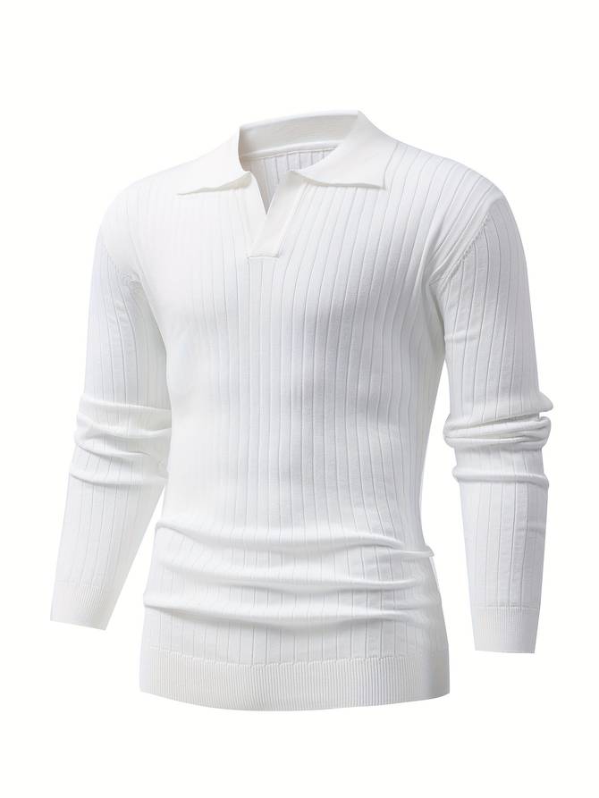 Drune - Lässiger Herrenpullover mit V-Ausschnitt