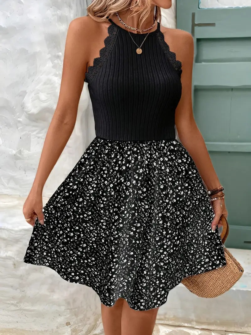 Drune | Neckholderkleid aus Baumwollstrick