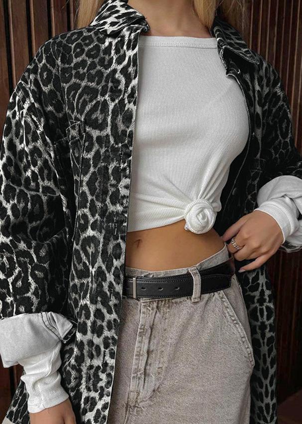 Drune | Print Baumwoll Oversized Jacke
