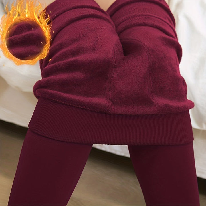 Drune | Schwarze Thermoleggings aus Fleece für den Winter
