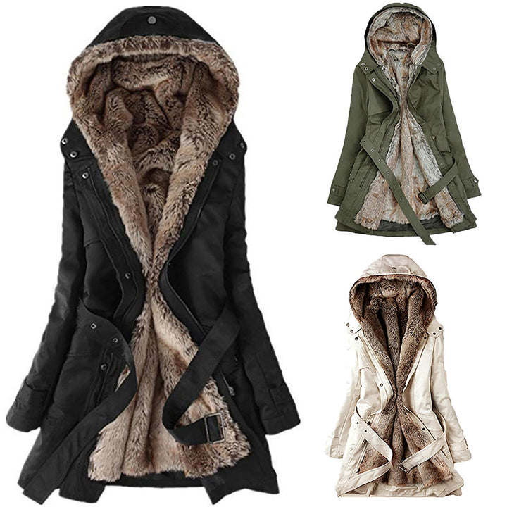 Drune | Gefütterter Damen ParkA-mit Gürtel und Schicken Details
