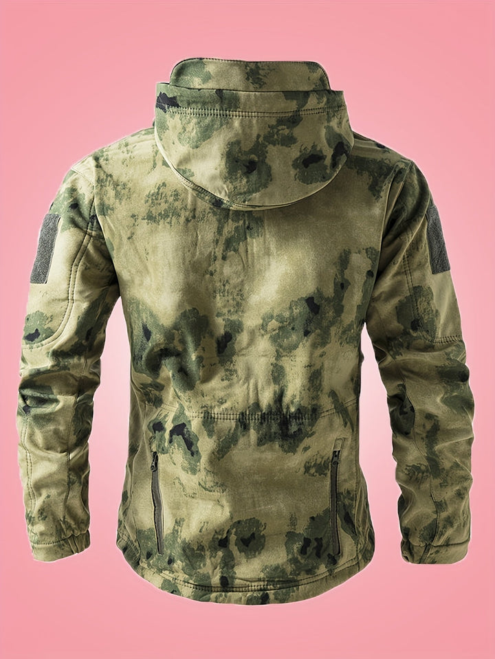 Drune | Militärische Tarn-Windbreaker-Outdoorjacke Mit Reißverschlusstaschen Für Herren - Perfekt für Outdoor-Aktivitäten