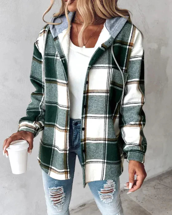 Drune | Kariertes Jacke mit Kapuze
