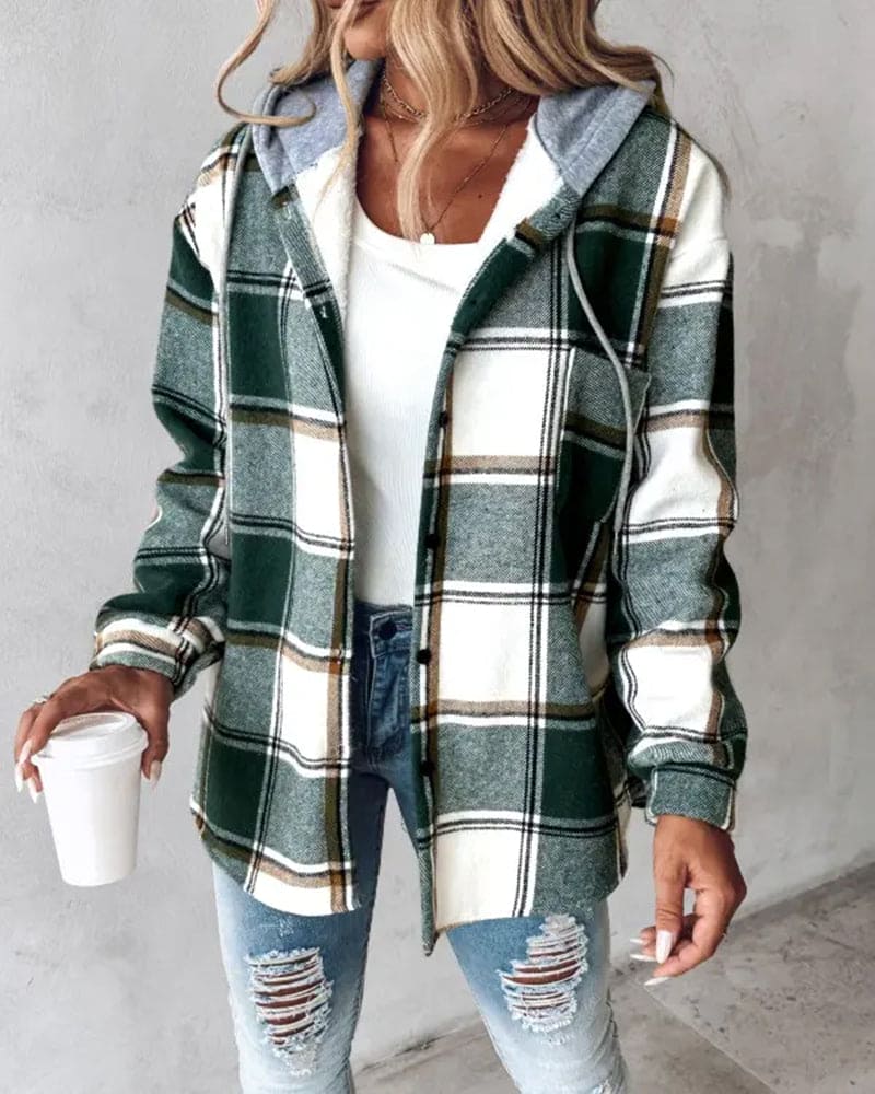 Drune | Flanelljacke - Übergroßer Schnitt - Baumwollmischung - Lässiges Schichtungsessenziell