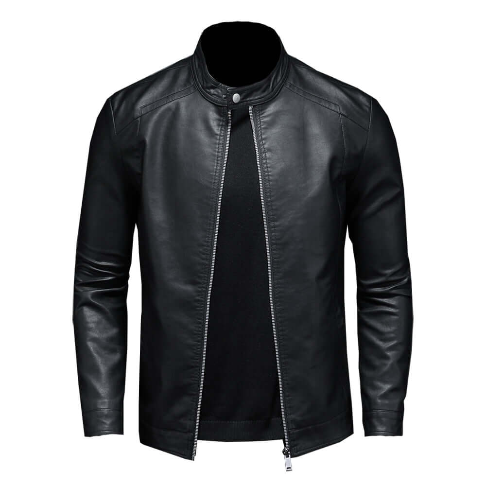 Drune | Klassischer Stil Kunstleder Bikerjacke für Männer