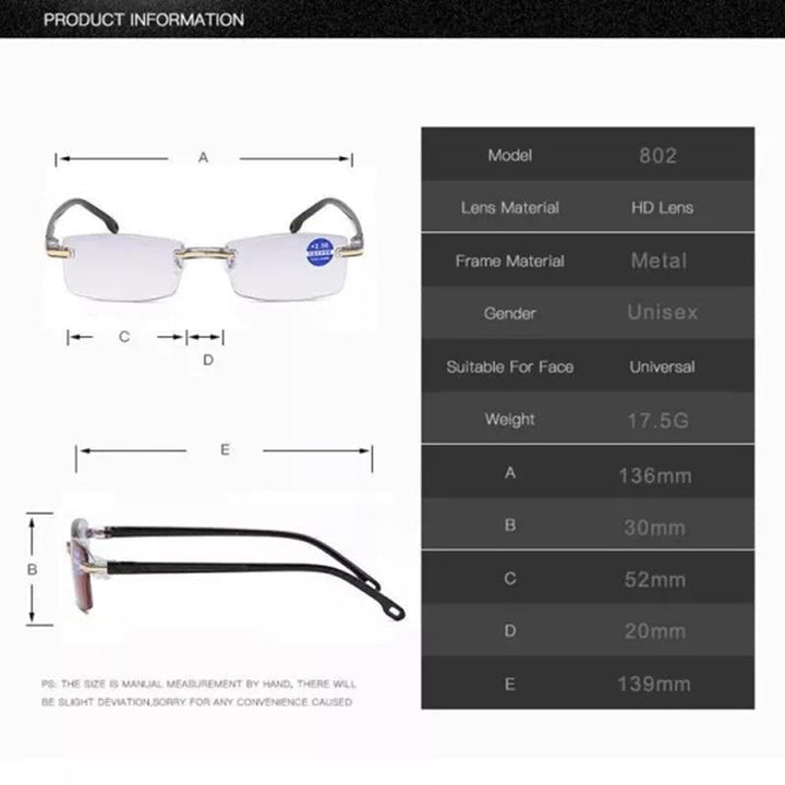 Sapphire high hardness anti-blue Progressive Fern- und Nahbereich Dual-Use Lesebrille