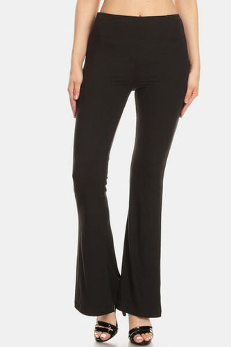 Drune | Hohe Taille Ausgestellte Leggings Schwarz