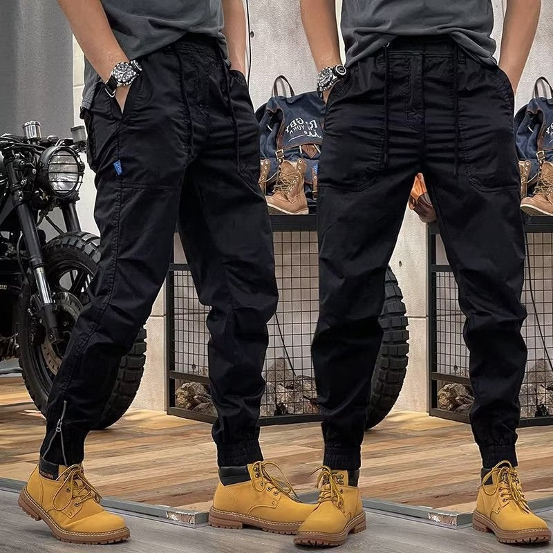 Drune | Retro Herren Latzhose Mit Mehreren Taschen Und Elastischer Taille