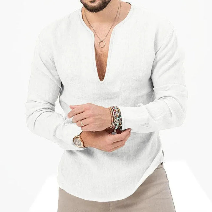 Drune | Herren Leinen Langarmhemd