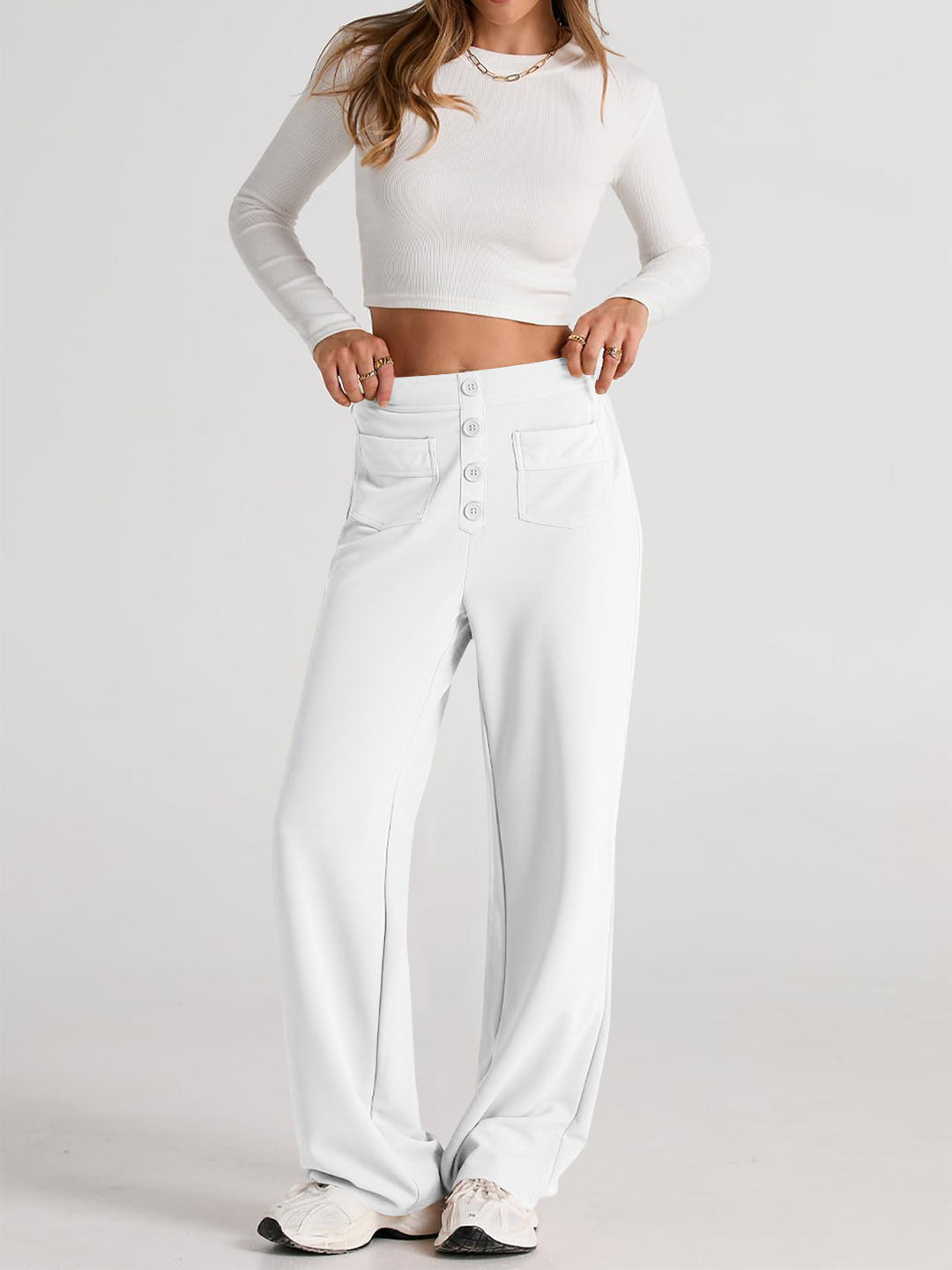 Drune | Taille Weite Hose Mit Taschen Elegant Und Komfortabel
