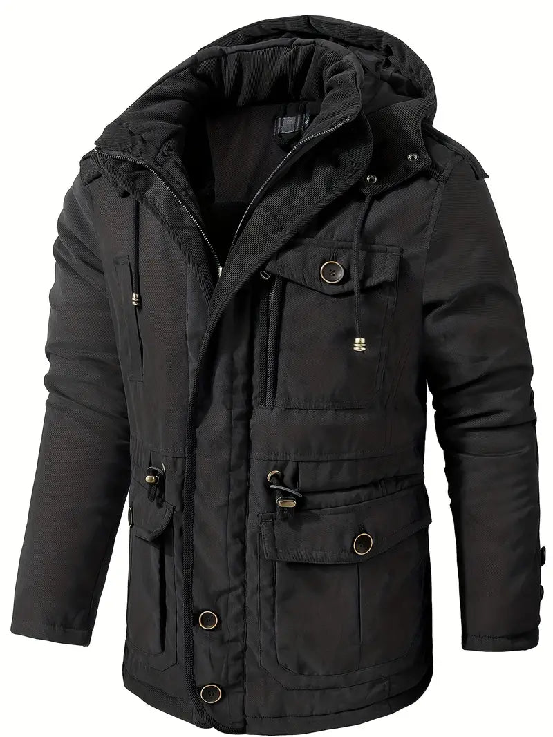 Drune | HerrenWinterjacke mit Kapuze und Taschen
