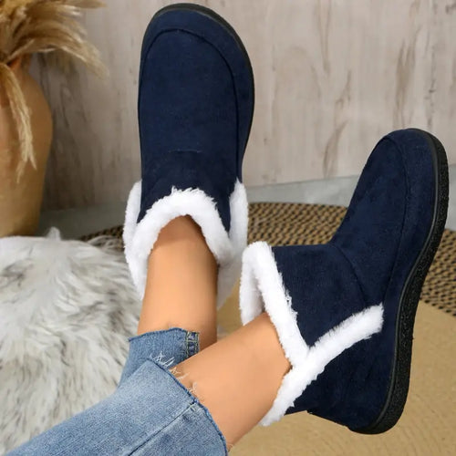 Drune | Damen Plüschfell Winter Stiefeletten