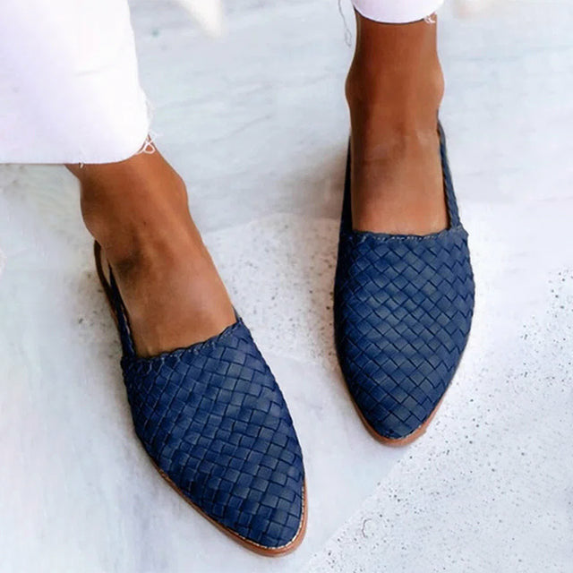 Vintage geflochtene spitze Flats