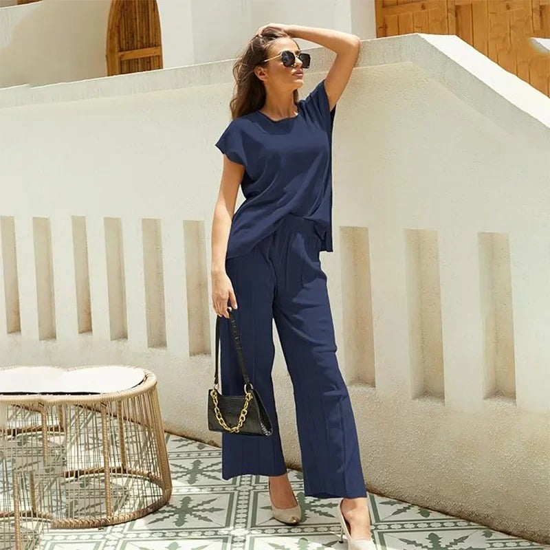 Drune | Elegantes Deuxteiligen Set mit Weiten Beinen